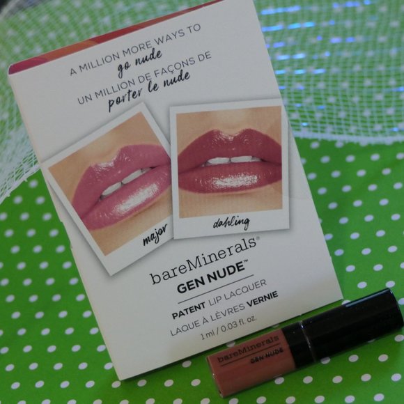 bareMinerals Lip Gloss Dahling Gen Nude Patent Lip Lacquer -Set of 3 Sample Size - Picture 2 of 6